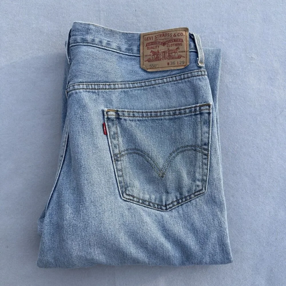 Y2K Levi's 550 Relaxed Fit Jeans Men's 36x29 Cotton Denim